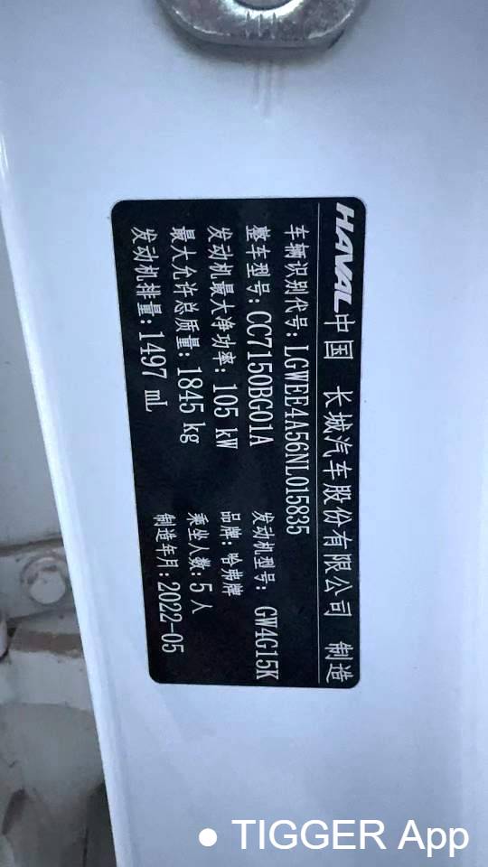 HAVAL 2022 Jolion Pro Jingxiang Edition 1.5T Purple Copper Rabbit