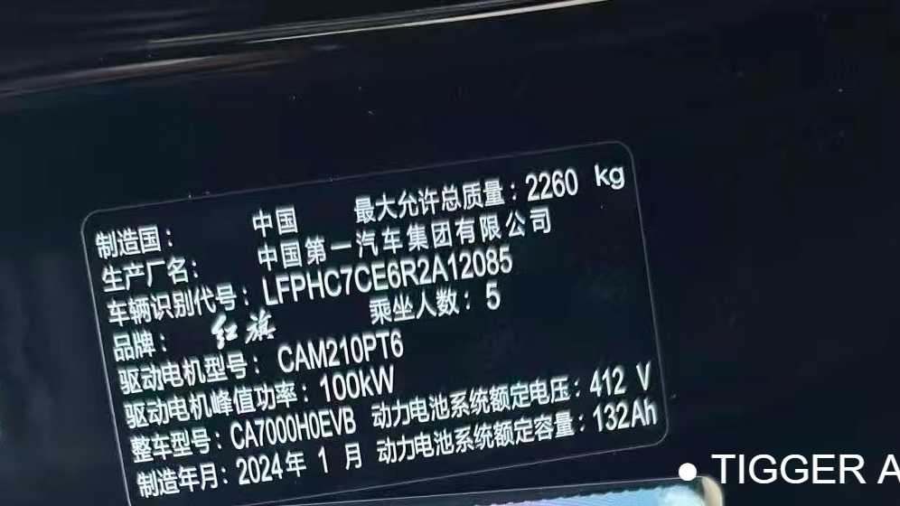 Hong Qi 2024 E-QM5 450km Travel Edition